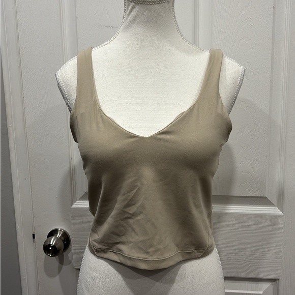 Lululemon Athletica Tan Fitted Crop Tank Top - Picture 1 of 5